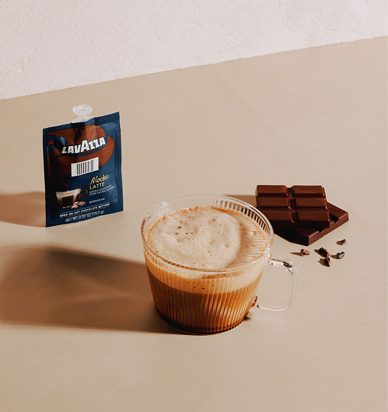 Coffee Packet Cup And Chocolate Bar